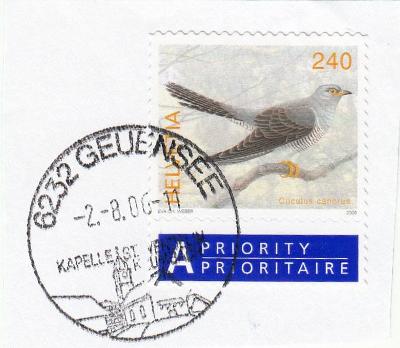 Pták na zn. Švýcarska - výstřižek