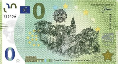 Česko - Memoeuro suvenýrová bankovka - Český Krumlov