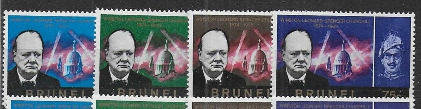 britský Brunej 1965 ** Churchill komplet - Filatelie