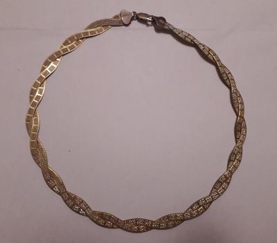 Masivní náhrdelník, pozlacené stříbro, Ag 925/1000 (punc)