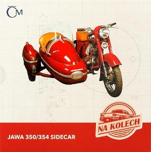 🎄 Stříbrná mince Na kolech - Motocykl JAWA 350/354 sidecar PROOF 🎁