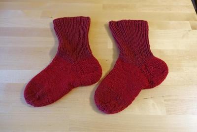 Vlněné ponožky - domácí výroba