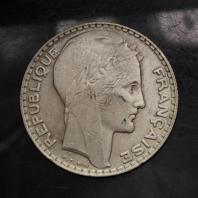 Stříbrných 10 Francs 1934 Francie