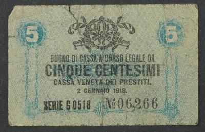 5 centesimi 1918 Itálie