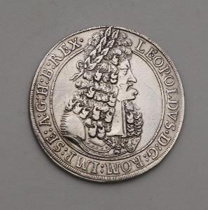 Stříbrný Tolar 1701 - Leopold I. - Hall