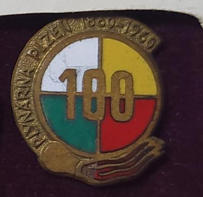 P166 Odznak energetika - Plynárna Plzeň 1860-1960 - 1ks