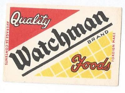 K.č. 5-K-1897 Watchman...-krabičková, dříve k.č. 1621.