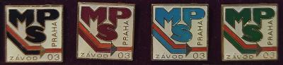 P167 Odznak doprava - MPS (mostní a pozemní stavby) Praha  - 4ks
