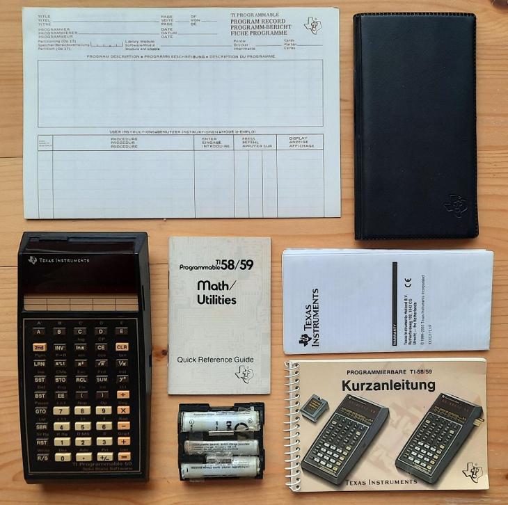 Programovatelný kalkulátor Texas Instruments TI-59 s příslušenstvím - Počítače a hry