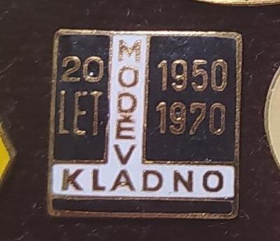 P168 Odznak družstva - Moděva Kladno 1950-70  -  1ks