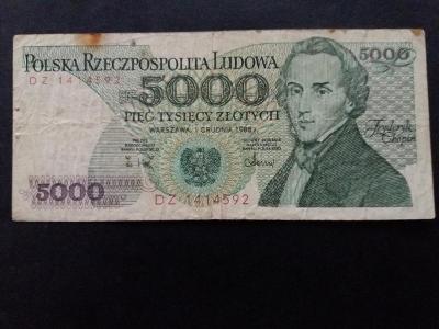 5 000 ZLOTYCH - POLSKO 1988