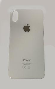 iPhone XS zadní sklo Bílá zvětšený otvor na kameru (EU)