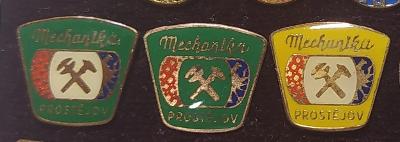 P168 Odznak družstva - Mechanika Prostějov  -  3ks