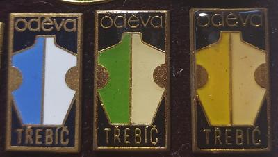 P168 Odznak družstva - Oděva Třebíč  -  3ks