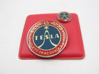 Odznak - Pracovník Tesla 45 let