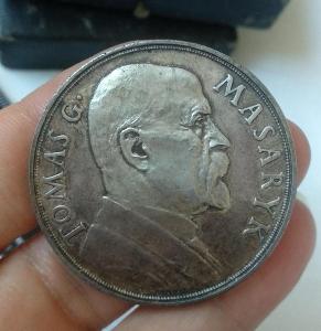 ČSSR Stříbrná pamětní medaile, na 85-narozenin T. Masaryka, 42 mm