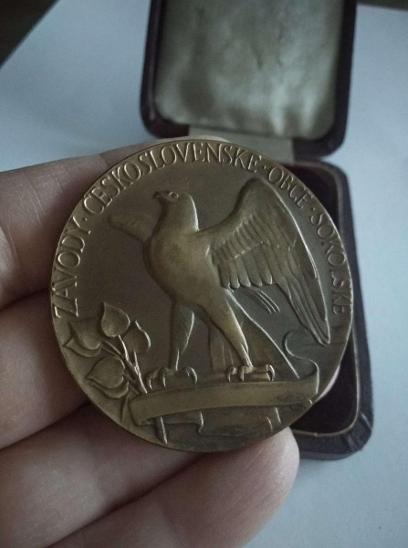 ČSSR Bronzová pamětní medaile 1928, Závody ČS Obce Sokolske, Brůha J. - Numismatika