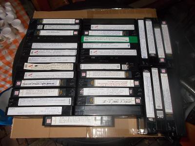 Videokazety VHS 240,různí výrobci,individuálně nahrané,35ks