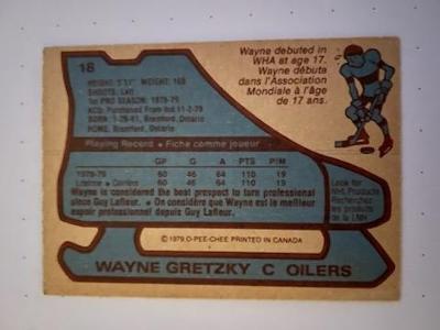 Originál hokejová kartička Gretzky kartička 1979 O-PEE-CHEE