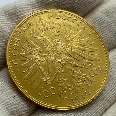 NÁDHERNÁ RAKOUSKÁ 100 CORONA 1914 RAŽENO POUZE 1.195 KS RRR!