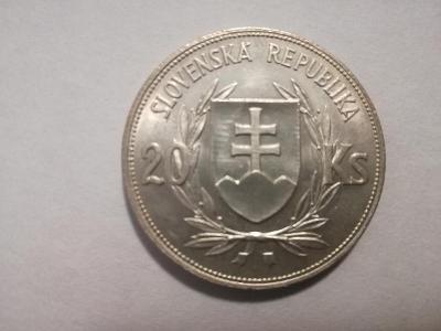 Slovenský stát 20 korun 1939 Tiso