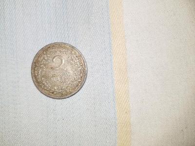 Stříbrná mince 2 Reichsmark ryzost 500/1000 rok 1926.