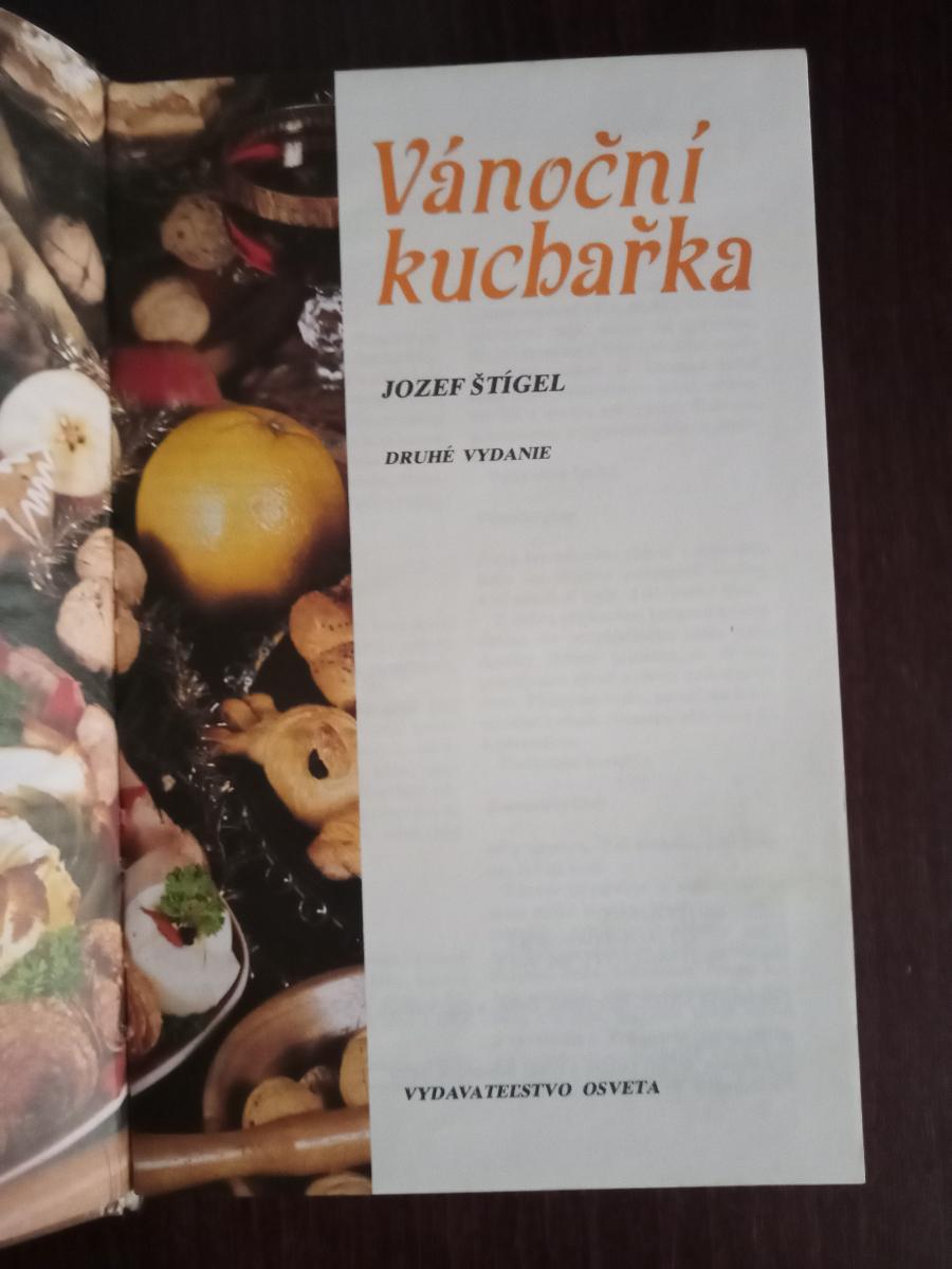Vianočná kuchárka - Jozef Štígel, 1991 - Knihy a časopisy