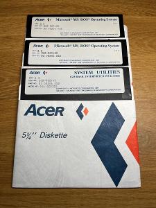 Acer MS-DOS 3.3 Systémové diskety + GW BASIC