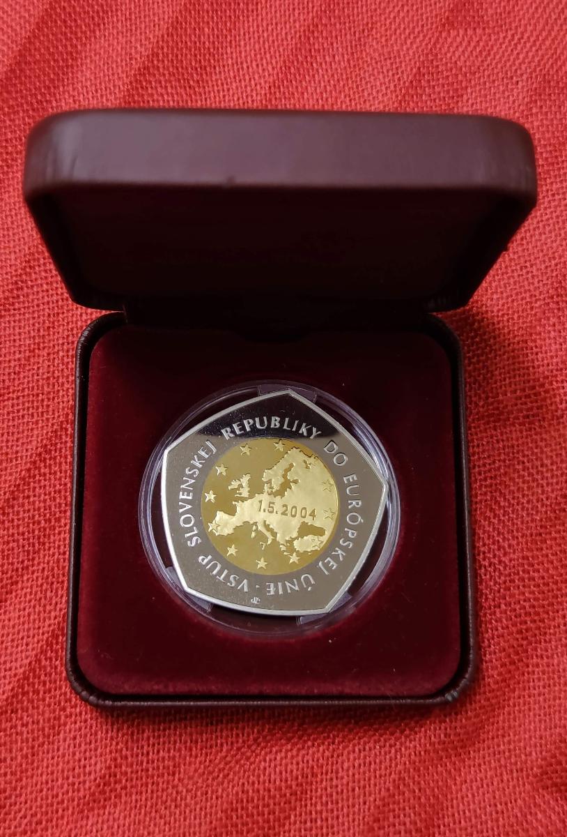 Pamětní bimetalová mince Vstup Slovenské republiky do Evropské unie - Numizmatika
