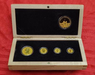 Sada zlatých kanadských mincí s portrétem královny Alžběty II.