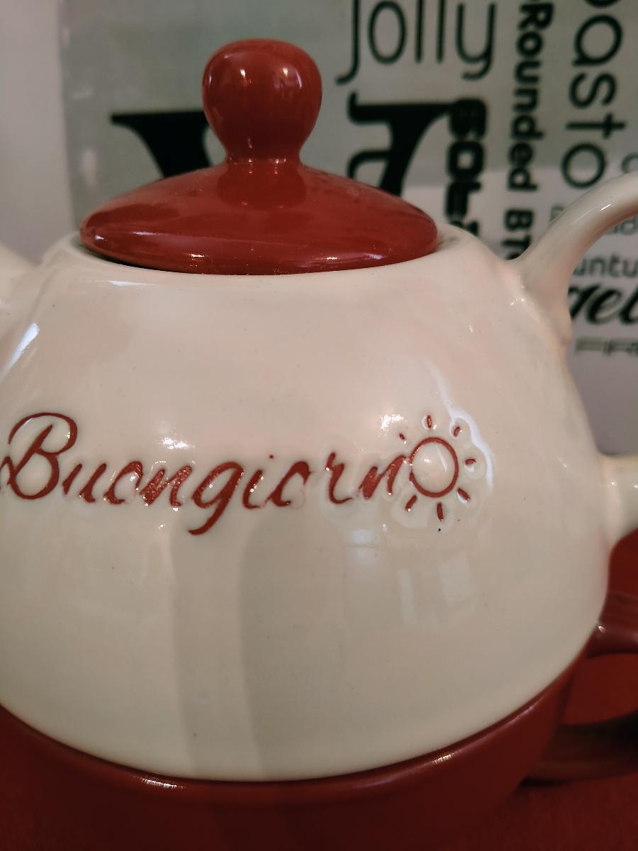 Konvička na čaj se šálkem Buongiorno - Zařízení pro dům a zahradu
