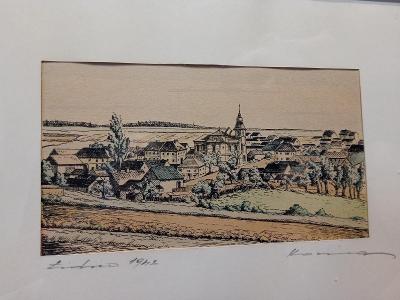 Obraz Lindava 1942 perokresba