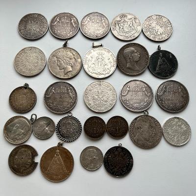 Konvolut stříbrných mincí