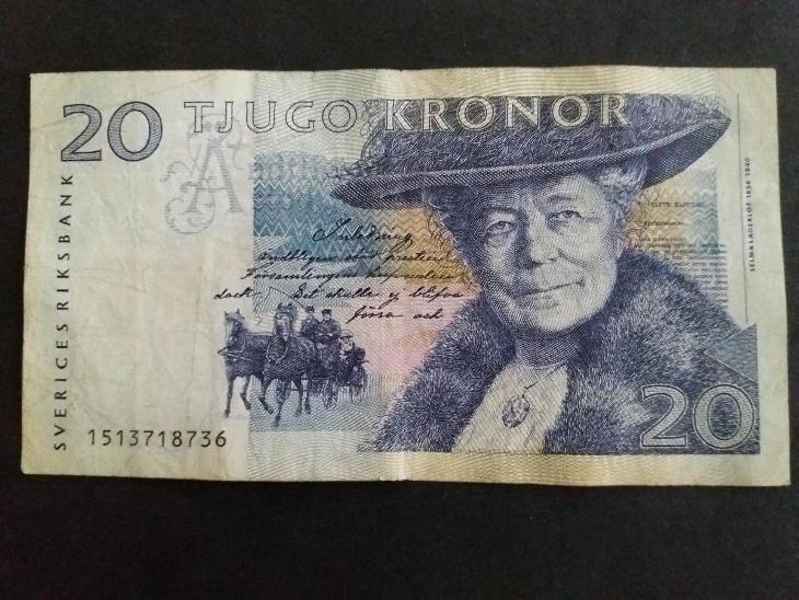 20 KRONOR - ŠVÉDSKO 1991 - P-61a.1 - Bankovky