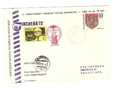 ČSR II, Incheba 1972 balonová pošta