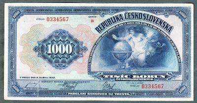 1000 korun 1932 NEPERFOROVANA pěný stav !!!
