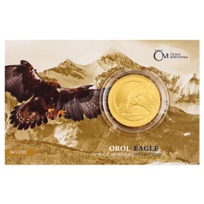 Zlatá uncová investiční mince Orel 2022 standard - ČÍSLOVANÝ !!!