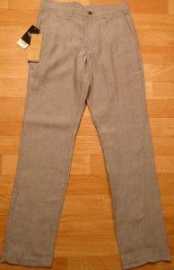 08-Pánské lněné slim kalhoty Next/W27-28/L31/XS-S/37cm/104cm