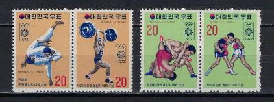 Jižní Korea 1972 "Summer Olympic Games 1972 - Munich" Michel 845-848