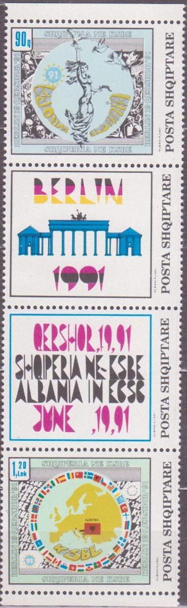 ALBÁNIE **, 2493-2494, ZNÁMKY + KUPON, 1992 rok, EVROPA, od 1 Kč