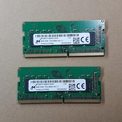 16GB (2x 8GB) SO-DIMM DDR4 pár do notebooku, Micron PC4-2666V