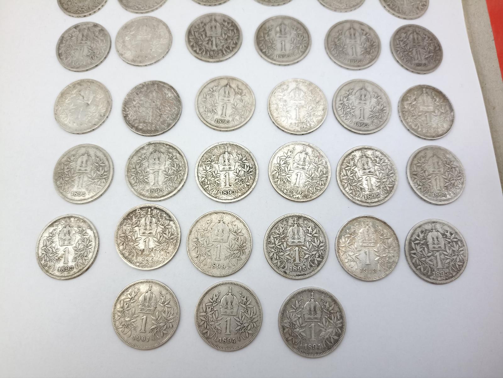 45 stříbrných RU mincí. - Numismatika