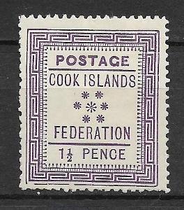 Britská kolonie Cook Islands  2 1/2 Pence 1892 MH*