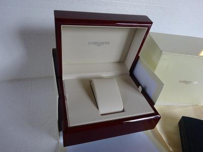 Box - krabice na hodinky Longines , dřevo kůže , 19x14 cm