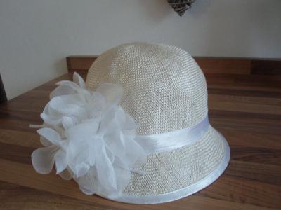 Svatební klobouček bílý, francouzský styl