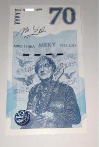 Miro Žbirka - MEKY  70 - Pamětní bankovka - 2022