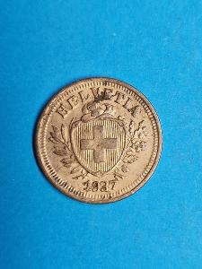 1 Rappen 1937 Switzerland ,Helvetia B (Bern) (L0212)