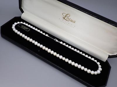 Náhrdelník-  perly, stříbro/ nast. délka