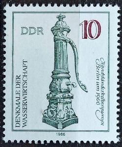 DDR: MiNr.2993 Cast Iron Hand Pump (1900) 10pf ** 1986