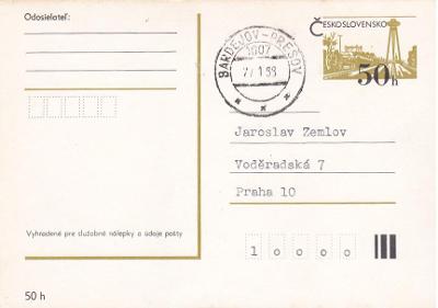 vlaková pošta-autopošta Bardejov-Prešov 1007 ***